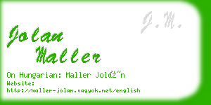 jolan maller business card